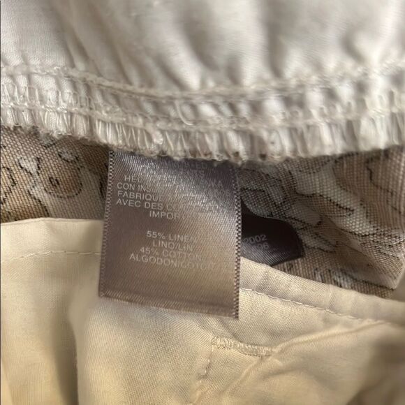 Liz Claiborne Beige and White Patterned Audra Capris size 6 - Picture 4 of 4